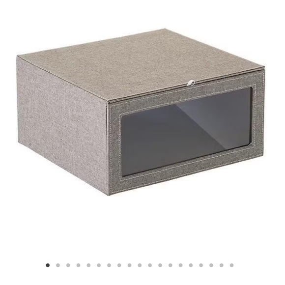 Container Store Drop-Front Sweater Box Grey - Picture 1 of 8